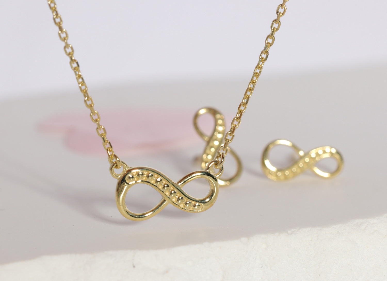 Collier & Ohrstecker Endless 925 Silber - Schmuckset - Gold Dittrich