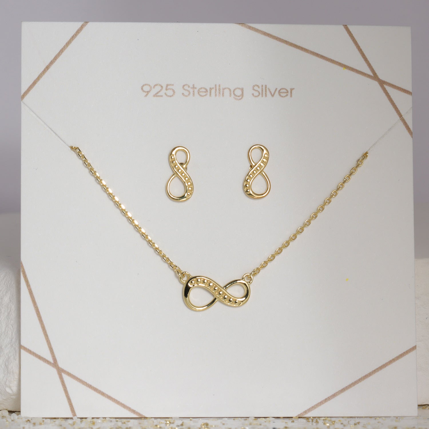 Collier & Ohrstecker Endless 925 Silber - Schmuckset - Gold Dittrich