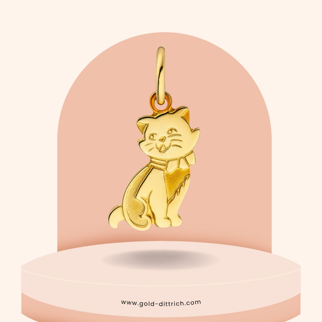 Anhänger Katze – 333 Gold