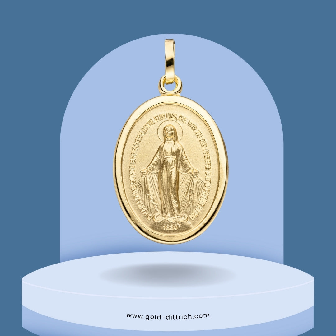 Anhänger Milagrosa oval – 333 Gold