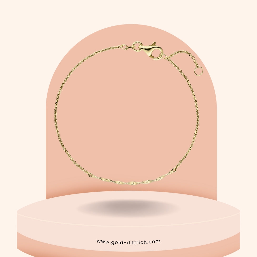 Armband - feine Rund-Ankerkette - 585 Gold