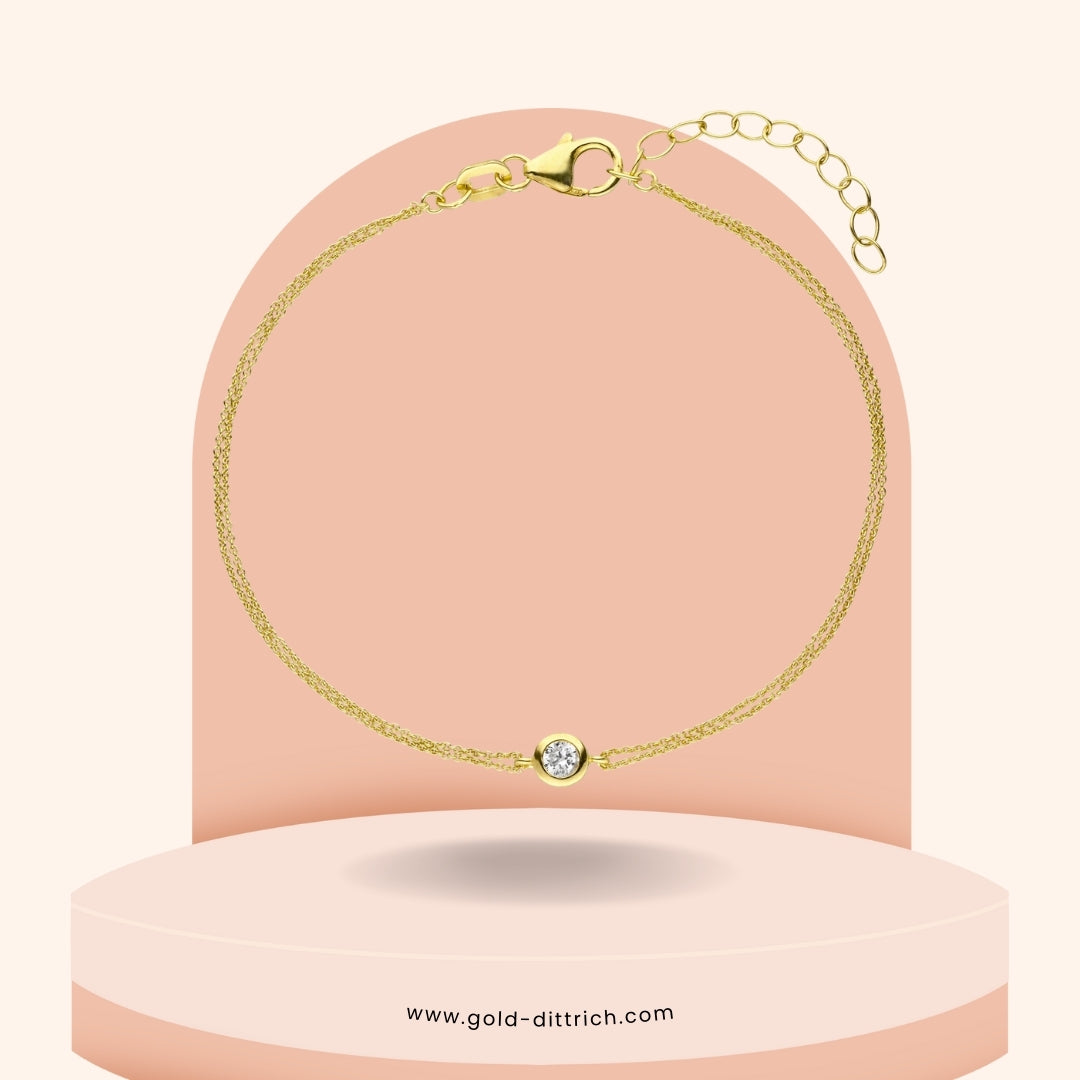 Armband 19 cm - 925 Silber vergoldet