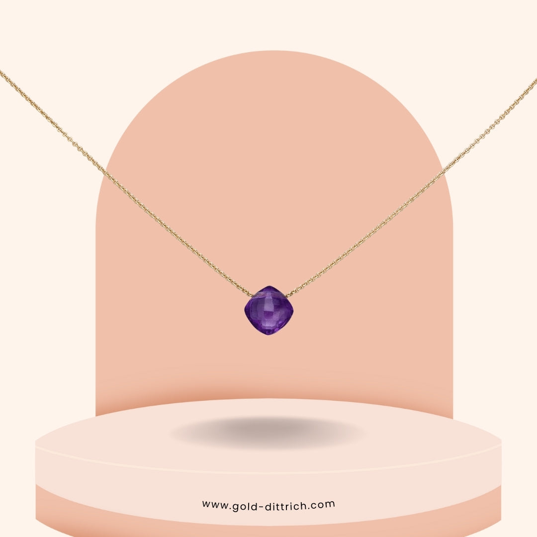 Collier mit Amethyst - 750 Rotgold - Gold Dittrich