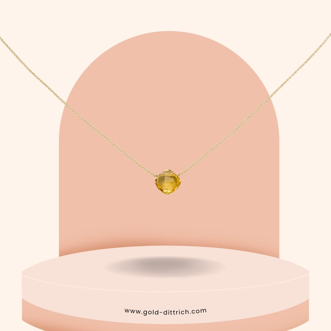 Collier mit Citrin - 750 Gold - Gold Dittrich