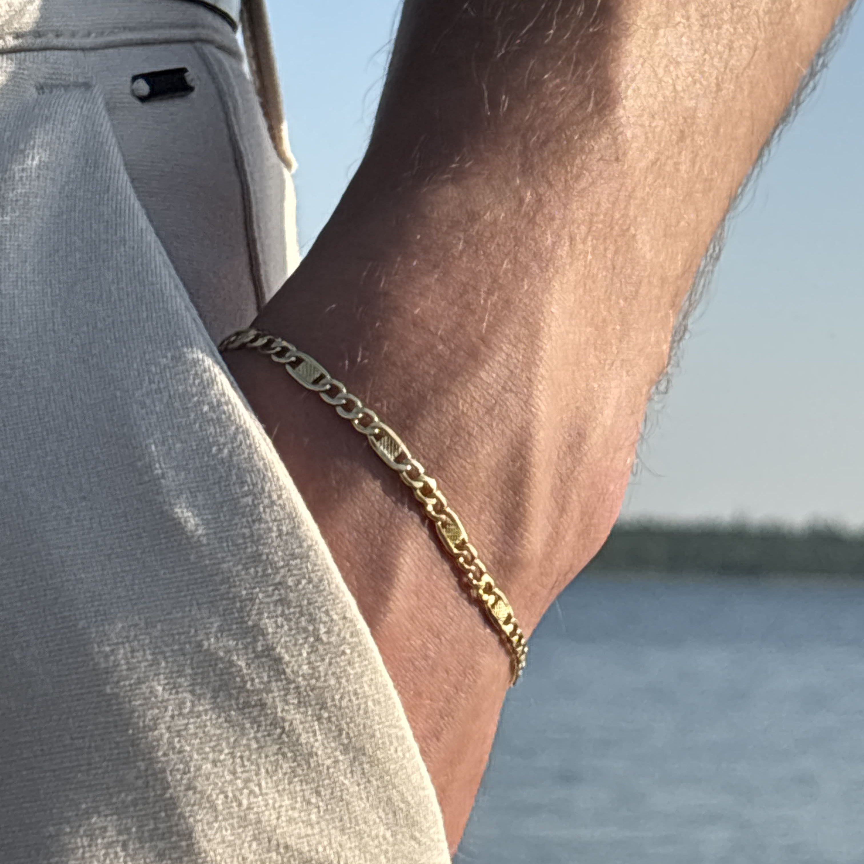 Panzer-Steg 333 Gold - Armband - Gold Dittrich