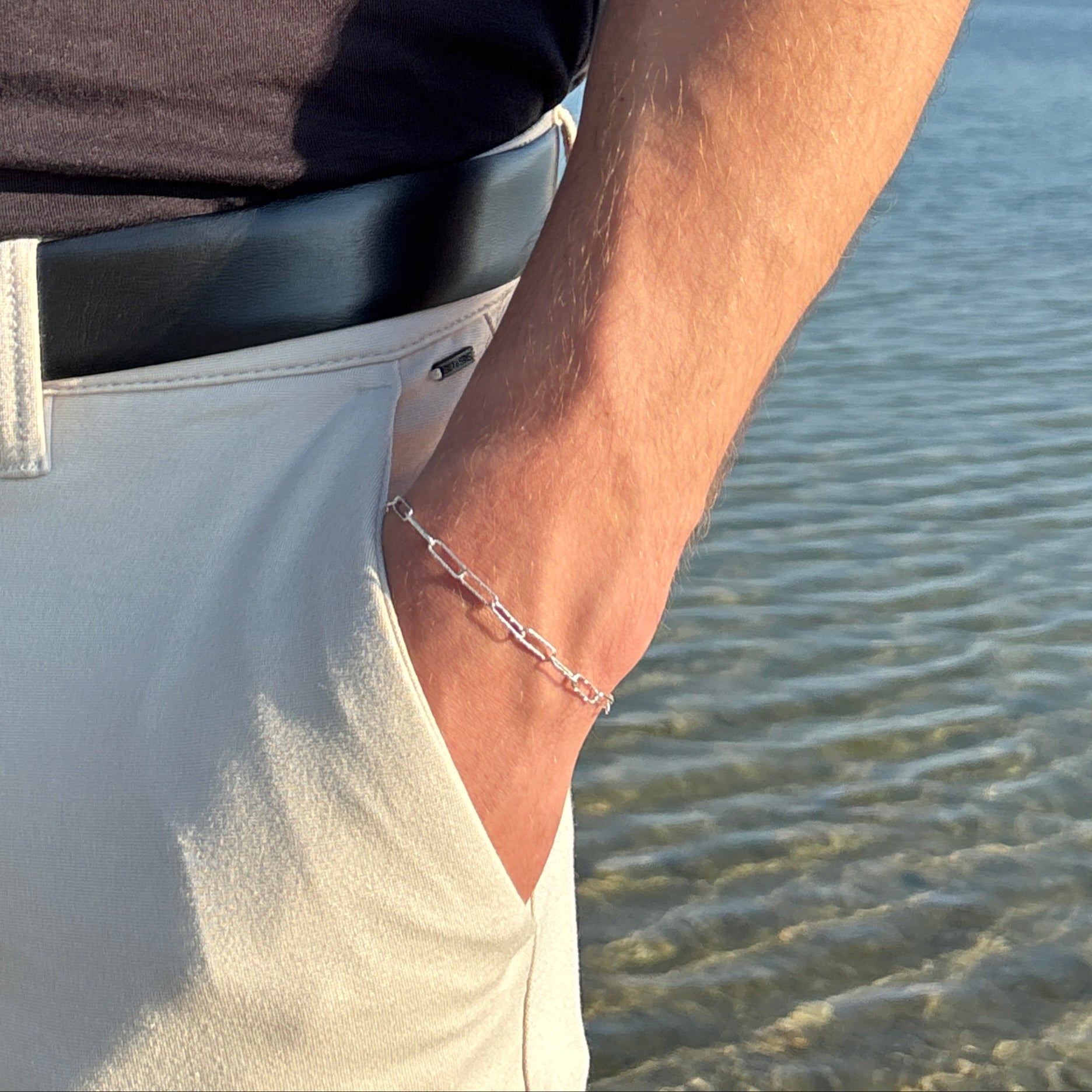 Paperclip 925 Silber - Armband - Gold Dittrich