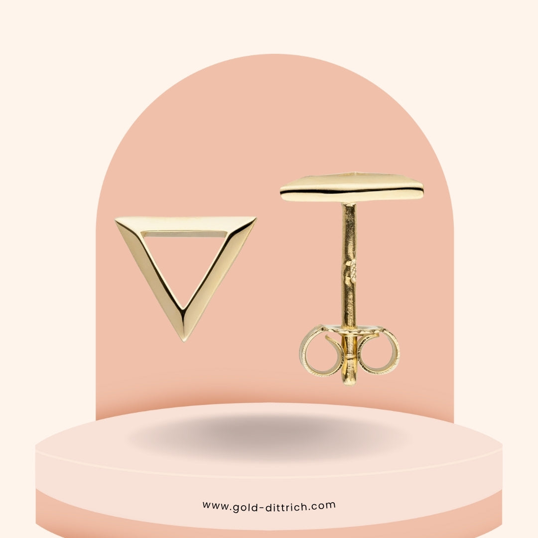 Dreieck-Ohrstecker - 333 Gold - Gold Dittrich