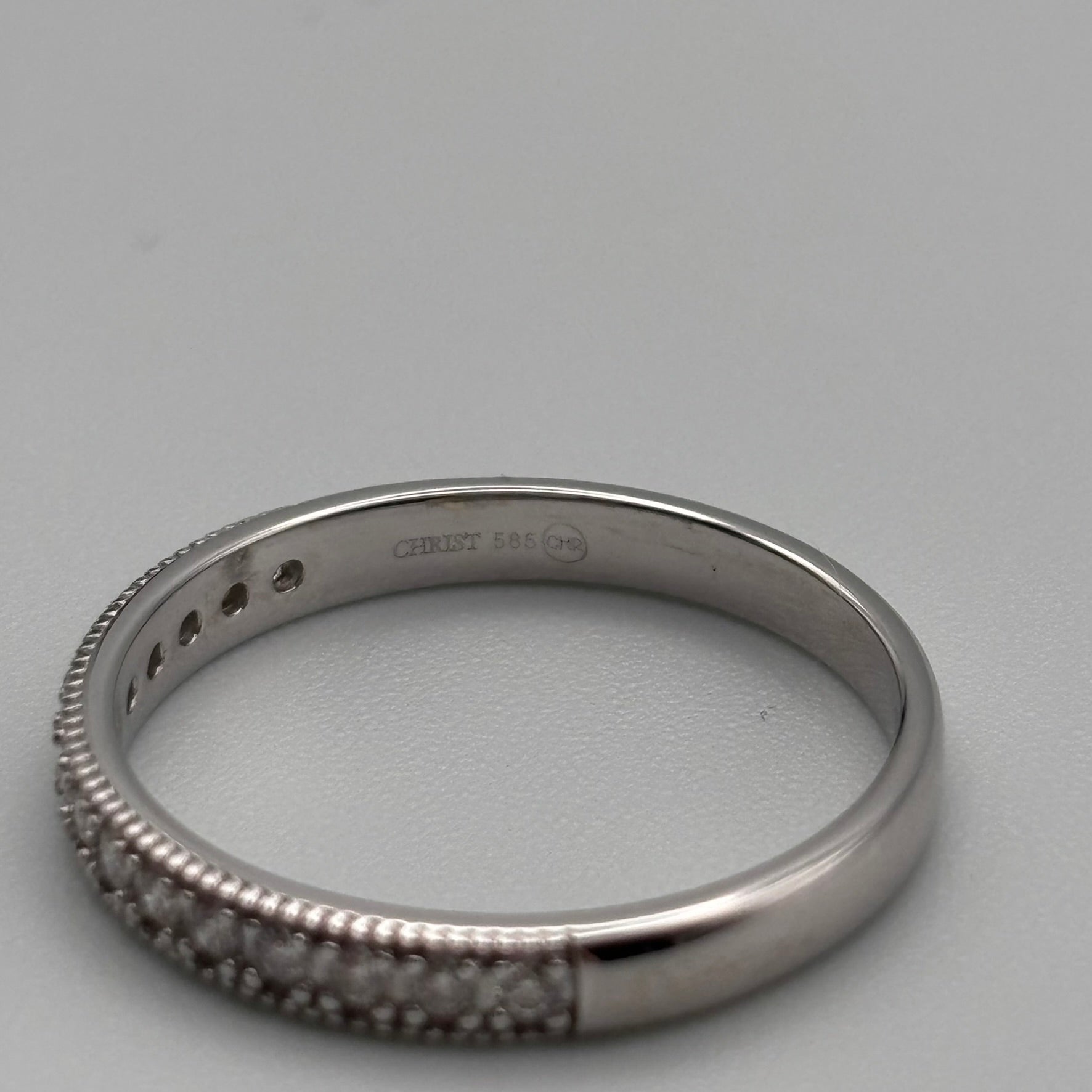 Damenring 585 Weißgold mit Diamanten 0,2 ct, Gr. 56 – von Christ (gebraucht)