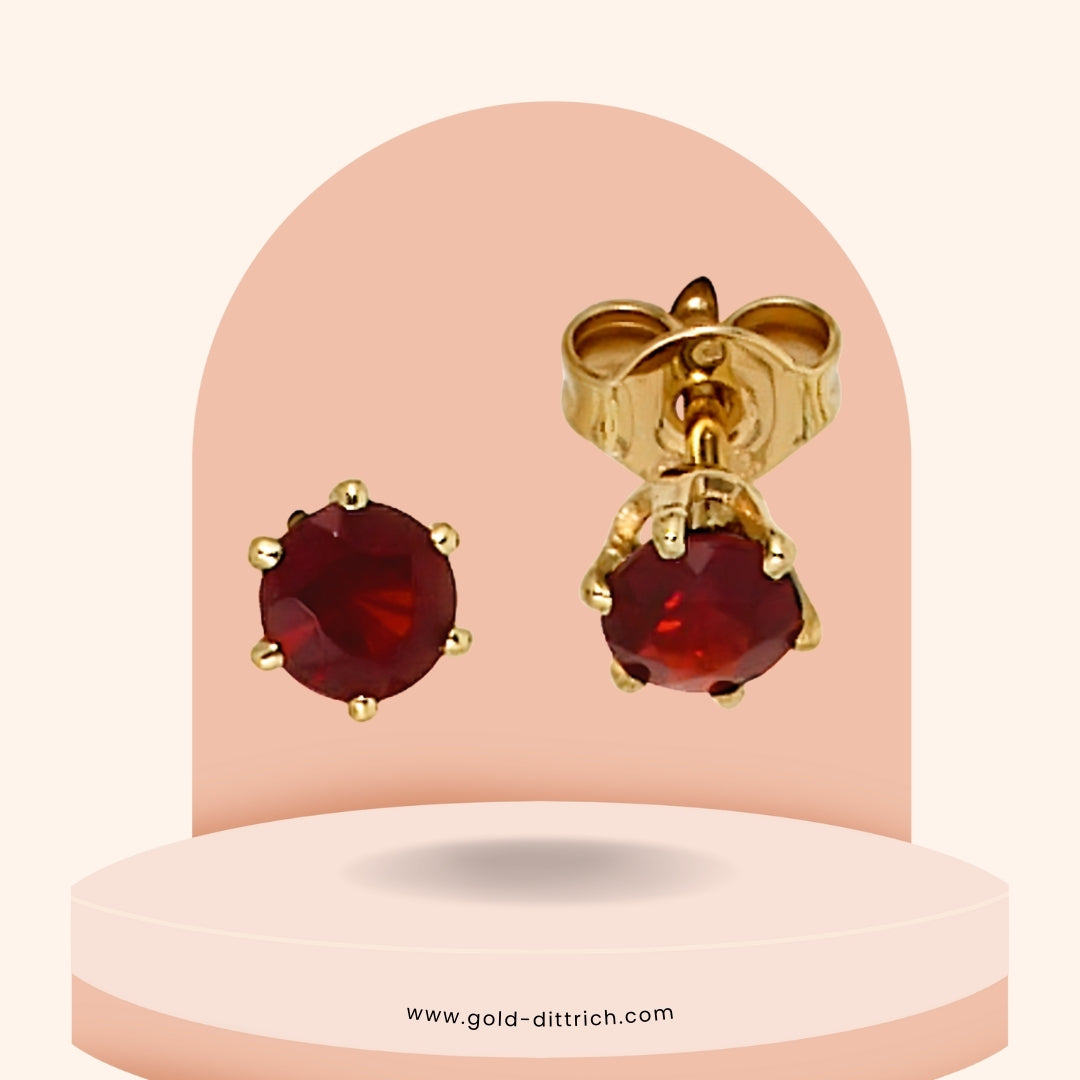 Ohrstecker Granate - 585 Gold - Gold Dittrich