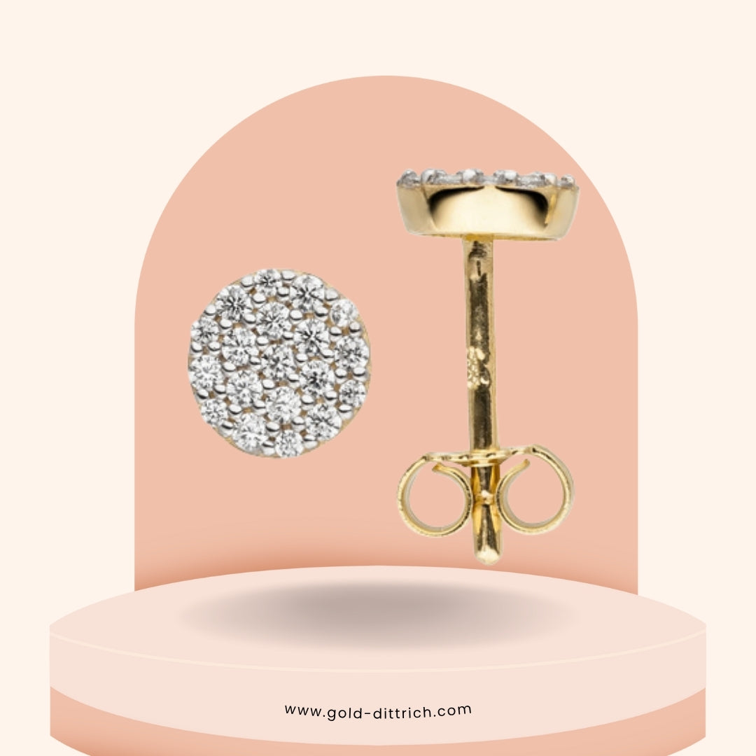 Ohrstecker mit 38 Zirkonia - 333 Gold - Gold Dittrich