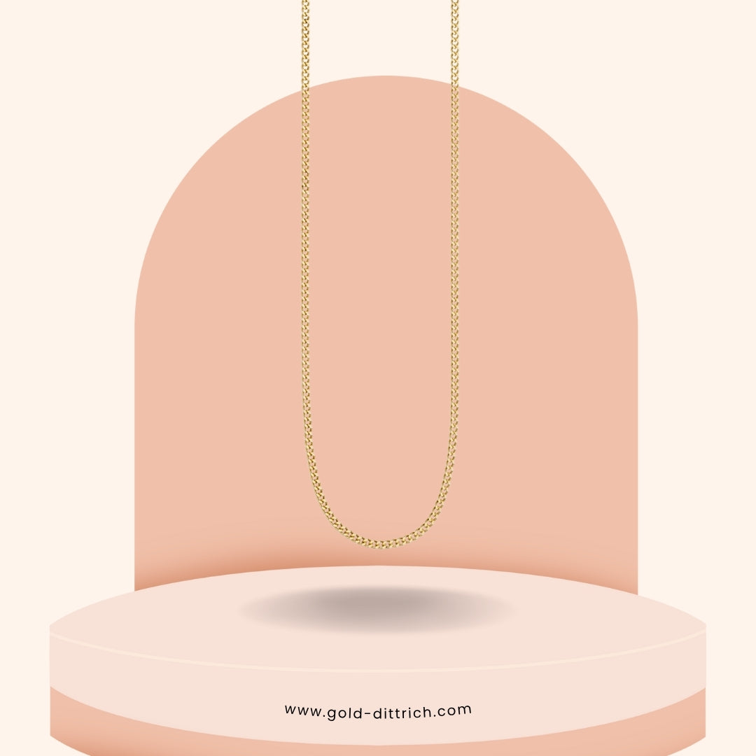 Panzerkette 1,3 mm - 925 Silber vergoldet