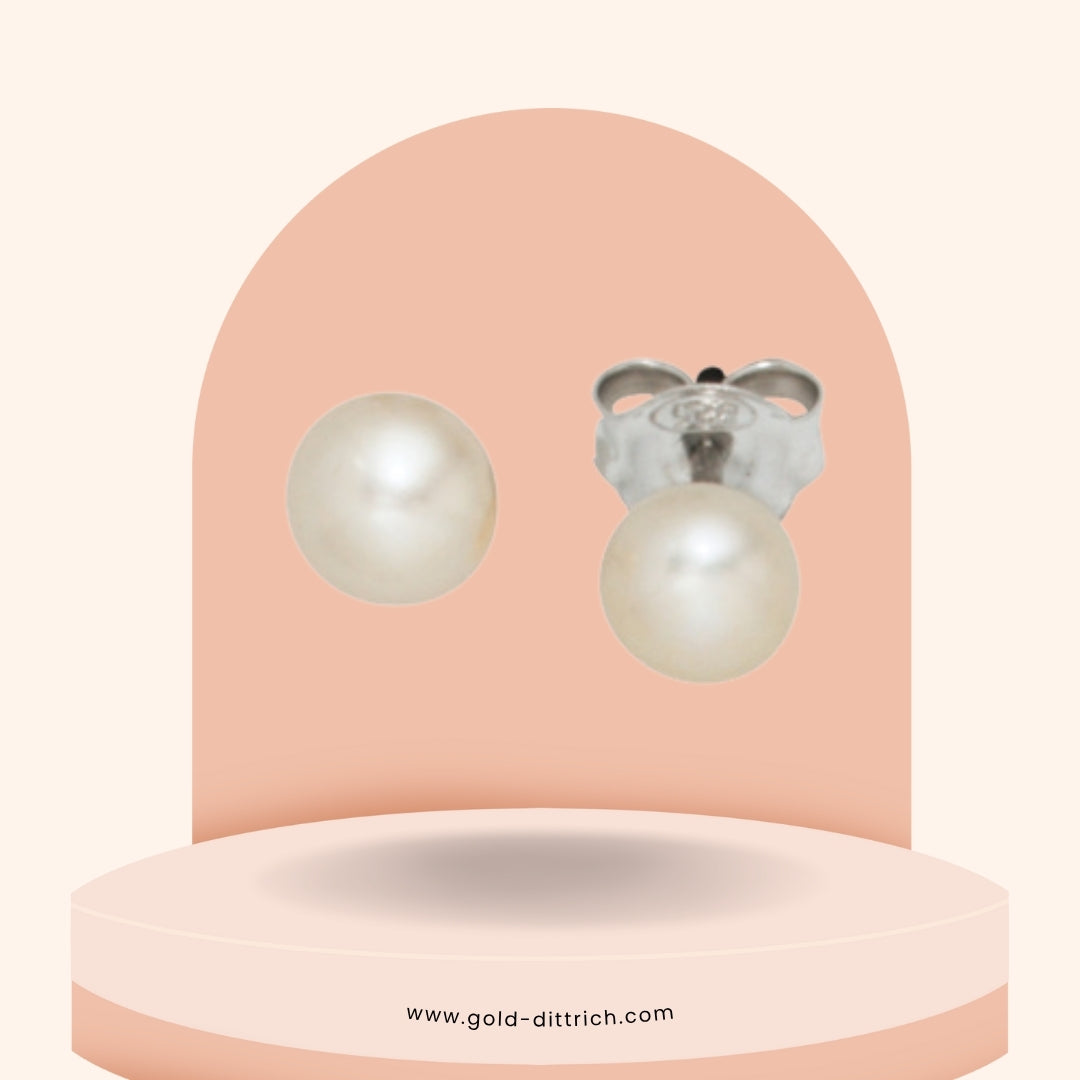 Perlen-Ohrstecker - 925 Silber - Gold Dittrich