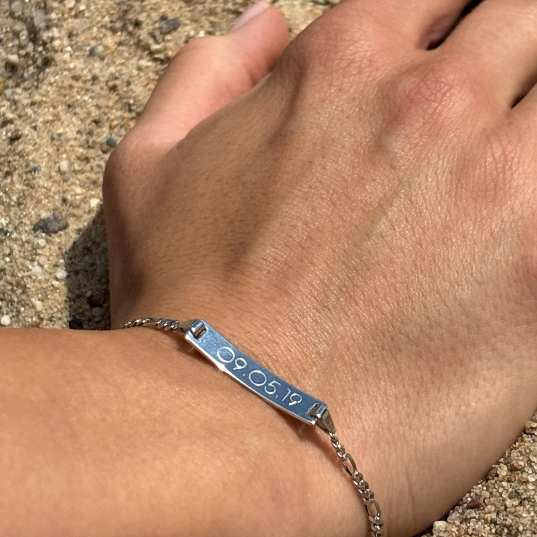 Personalisierbares Gravur Armband Damen 14-16cm - 925 Silber - Gold Dittrich