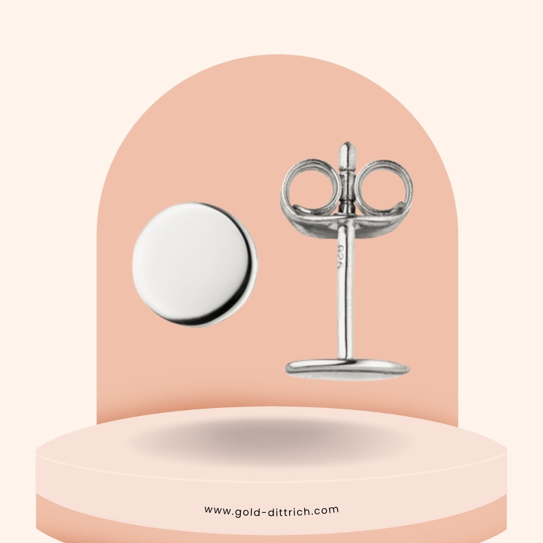 Rund-Ohrstecker - 925 Silber - Gold Dittrich