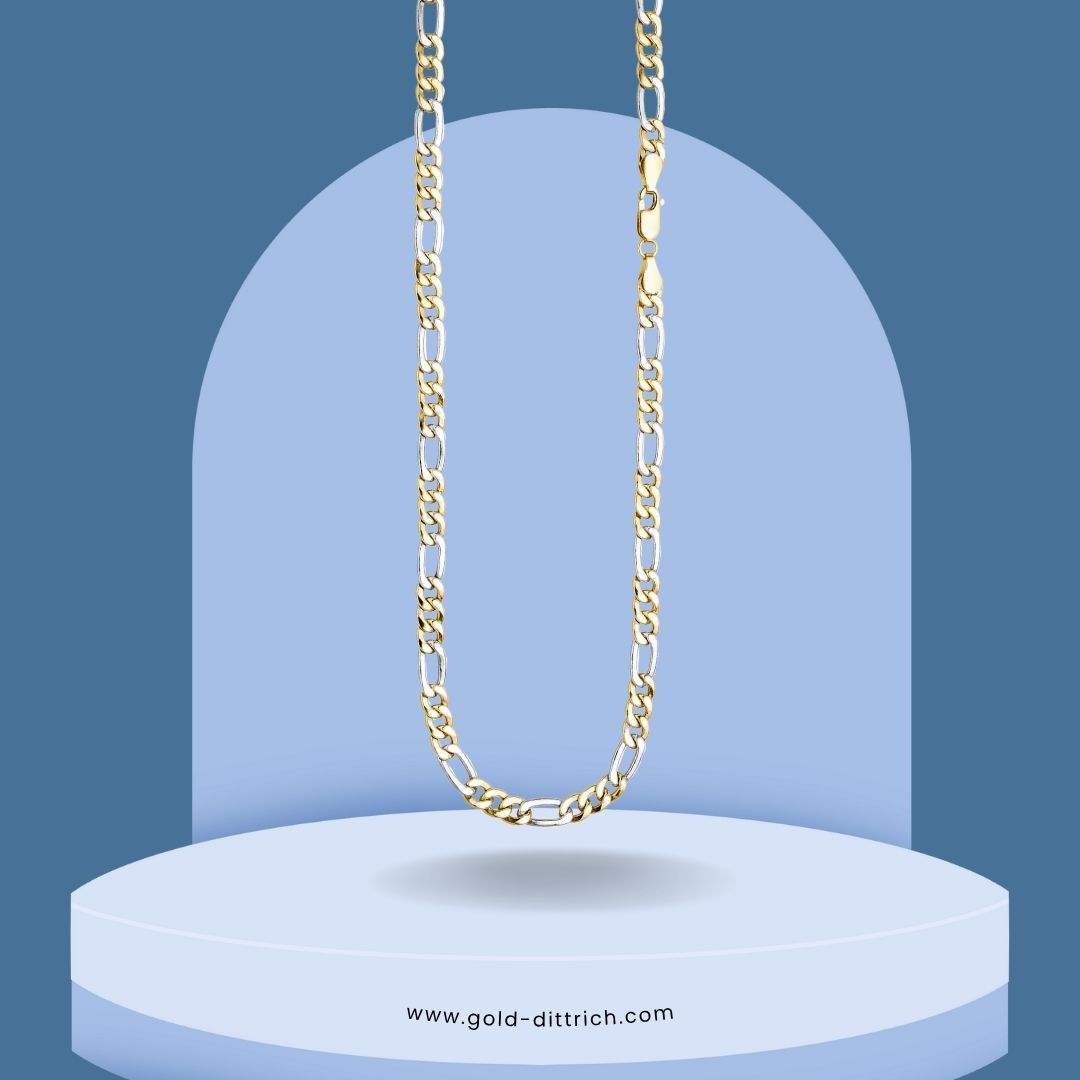 Figarokette - 333 Gelbgold Weißgold bicolor
