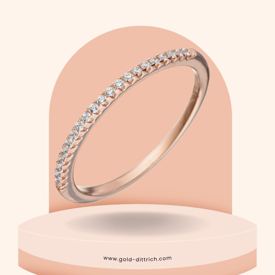 Damenring mit 21 Zirkonia - 925 Silber