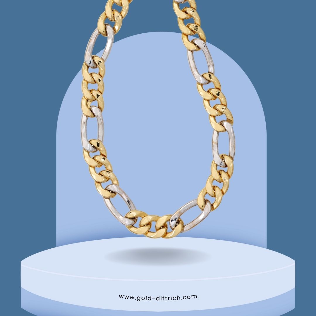 Figarokette - 333 Gelbgold Weißgold bicolor