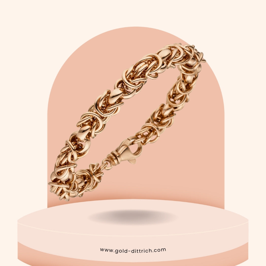 Byzantiner-Armband aus 925 Silber – rotvergoldet
