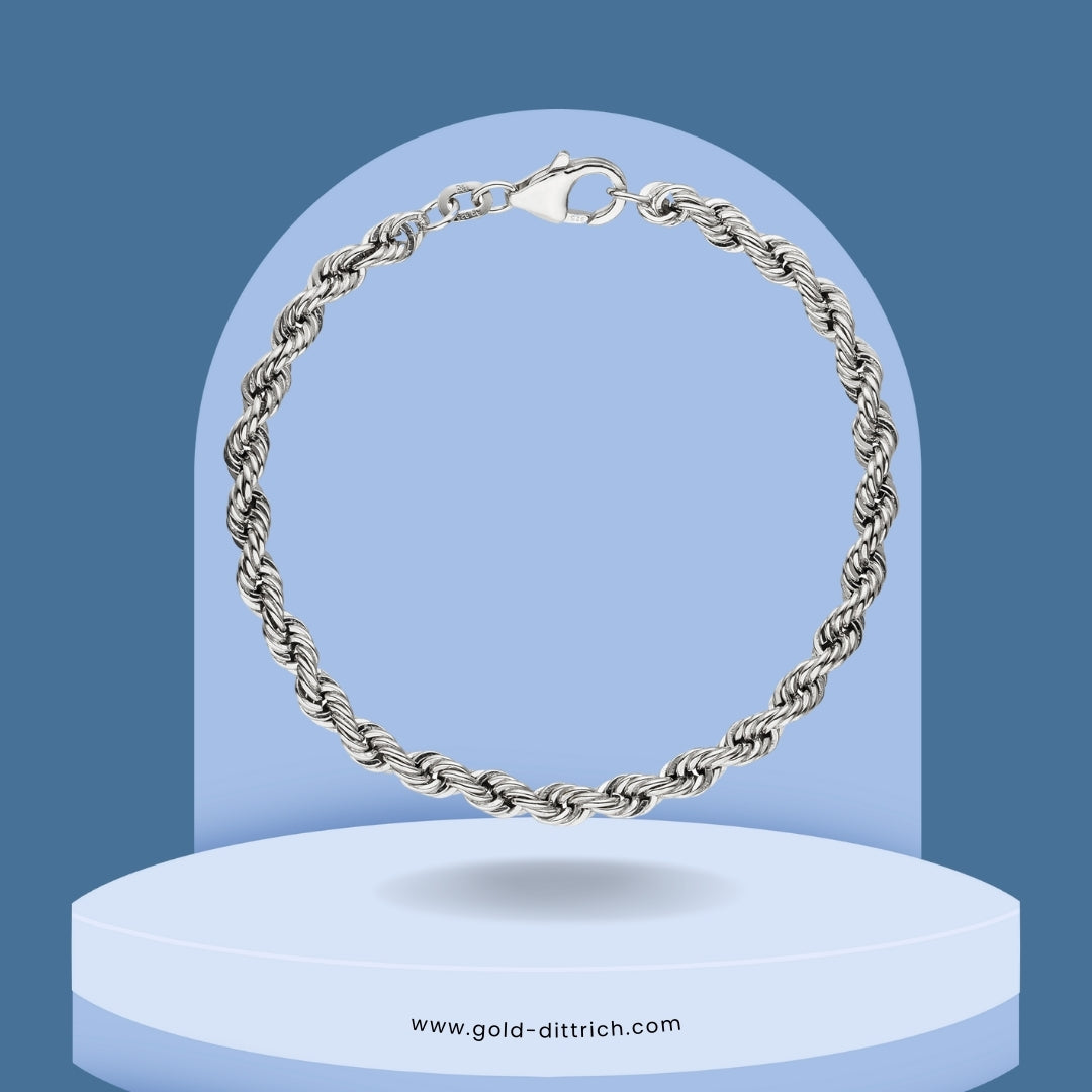 Kordelarmband - 925 Silber