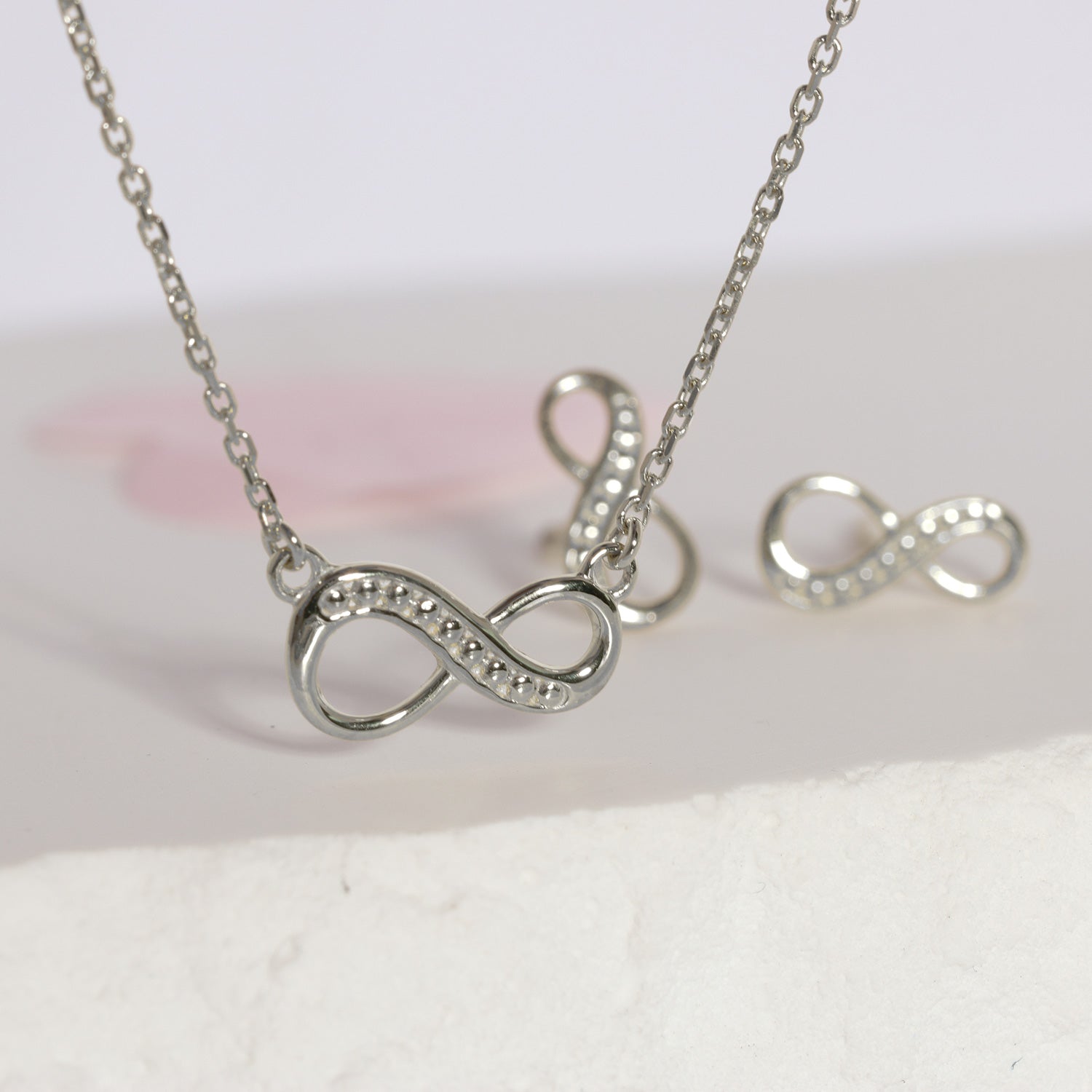 Collier & Ohrstecker Endless 925 Silber - Schmuckset - Gold Dittrich