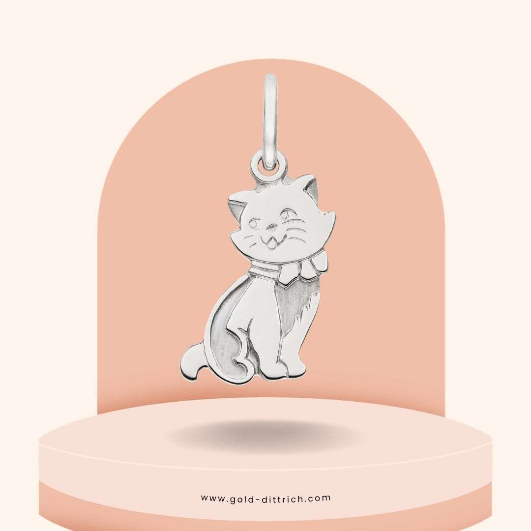 Anhänger Katze - 925 Silber