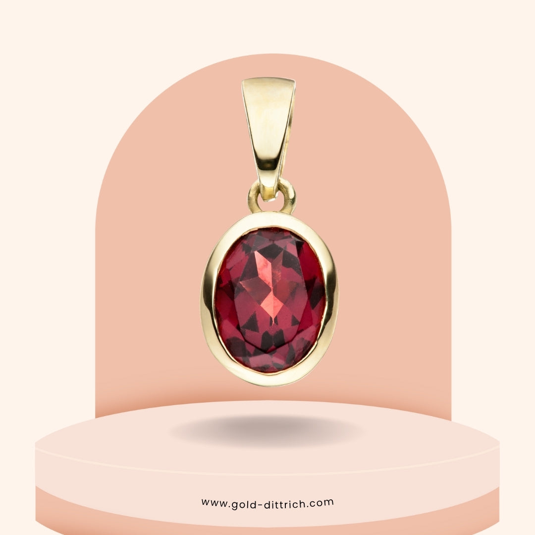 Anhänger Granat – 333 Gold