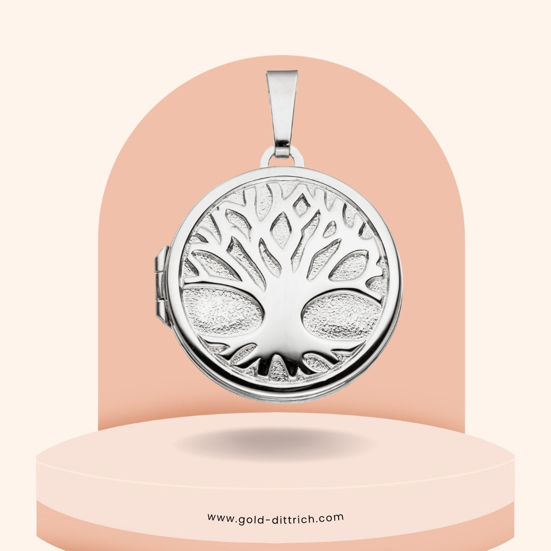 Anhänger Lebensbaum Medaillon - 925 Silber
