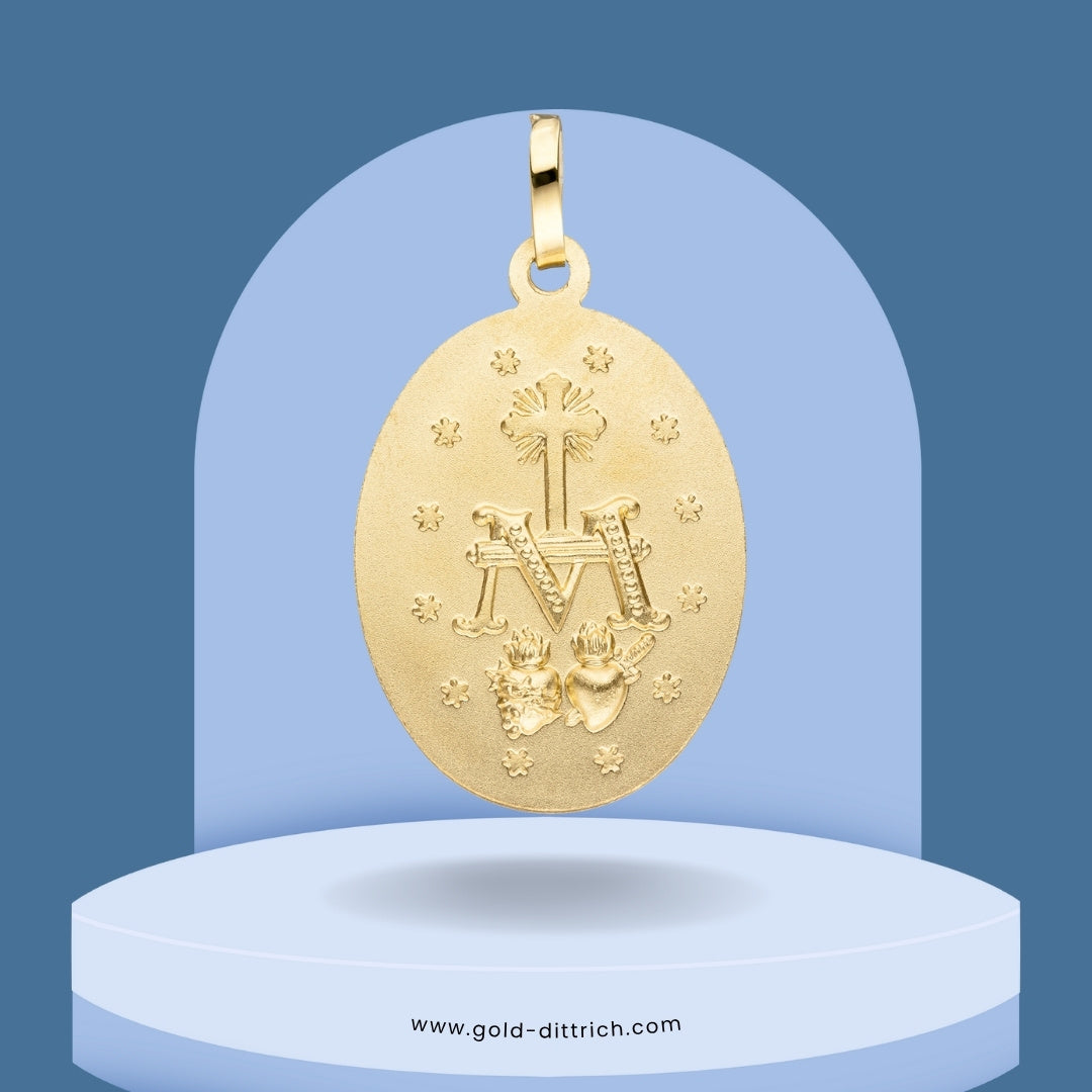 Anhänger Milagrosa oval – 333 Gold
