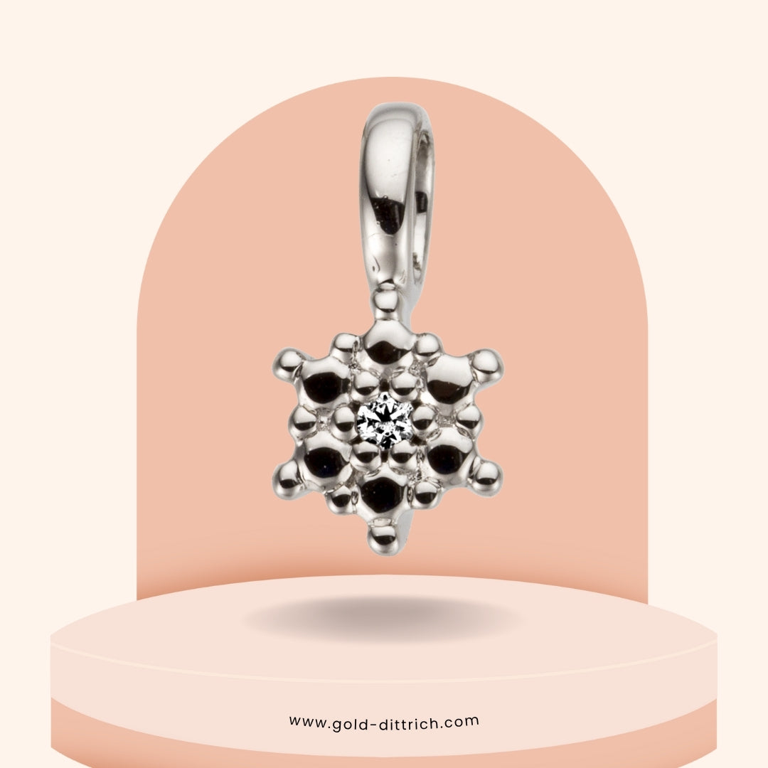 Anhänger mit Diamant – 585 Weißgold