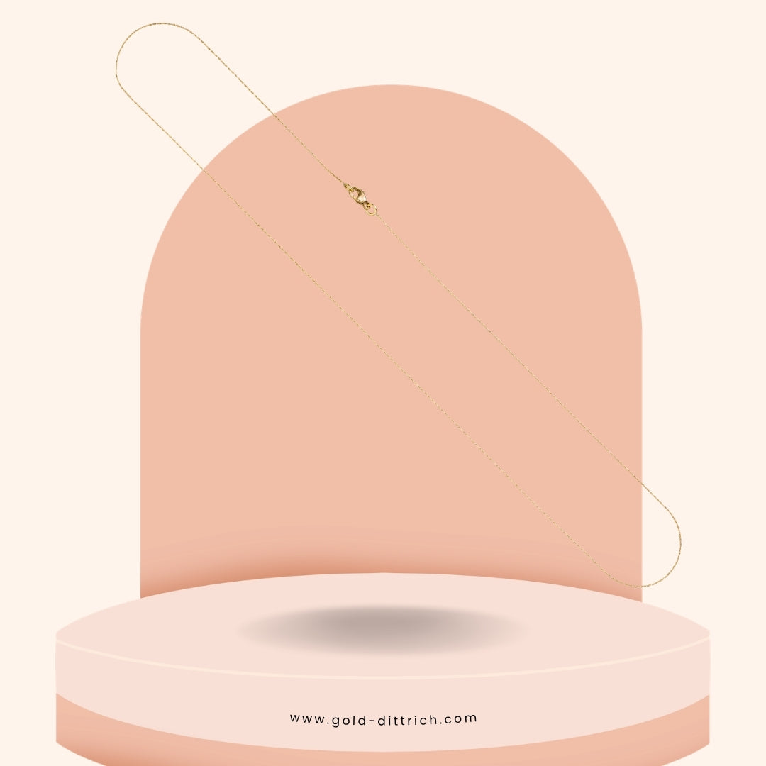 Ankerkette 0,4 mm diamantiert - 750 Gold