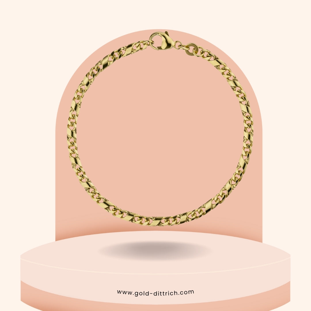 Armband Panzerkette 18,5 cm - 333 Gold
