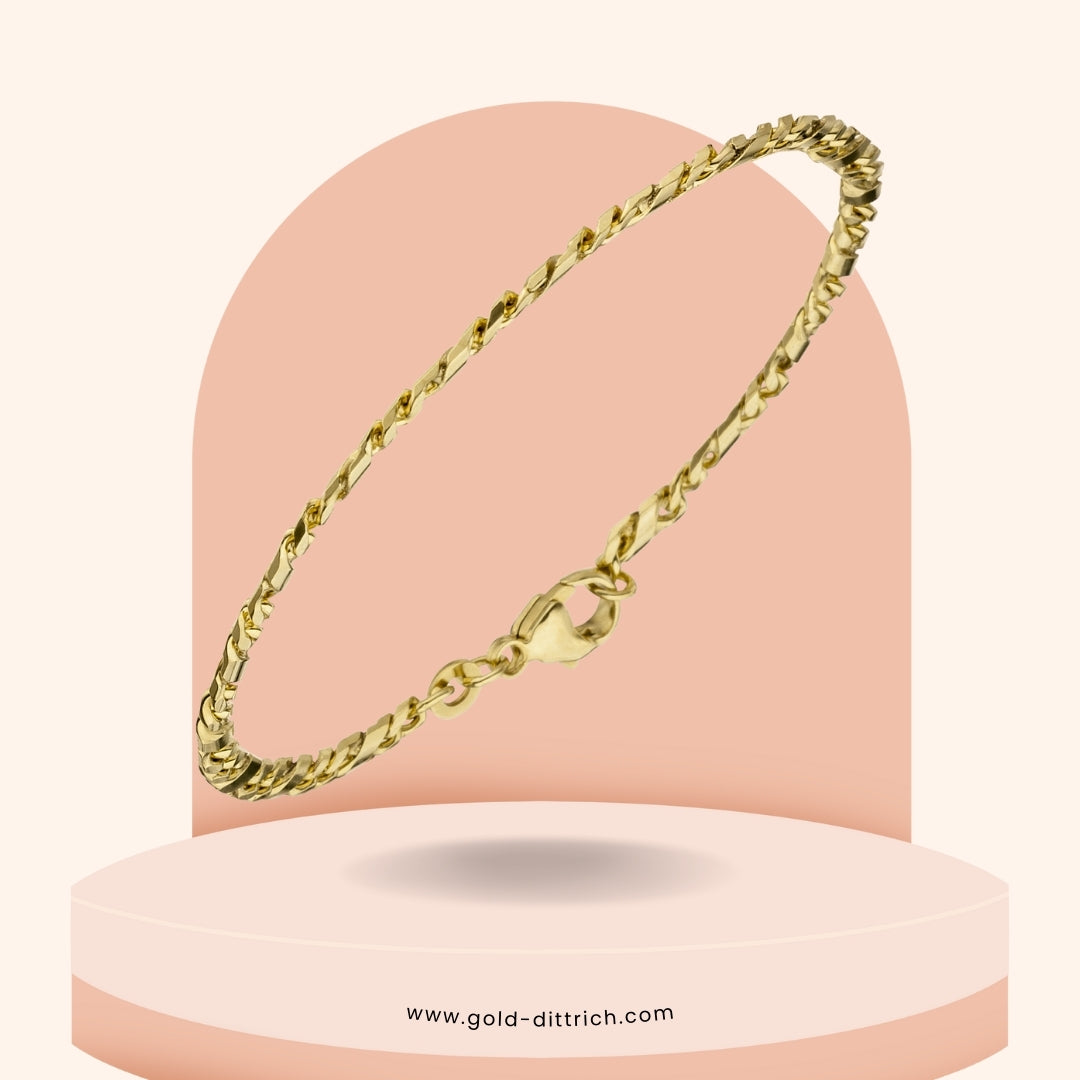 Armband Panzerkette 18,5 cm - 333 Gold