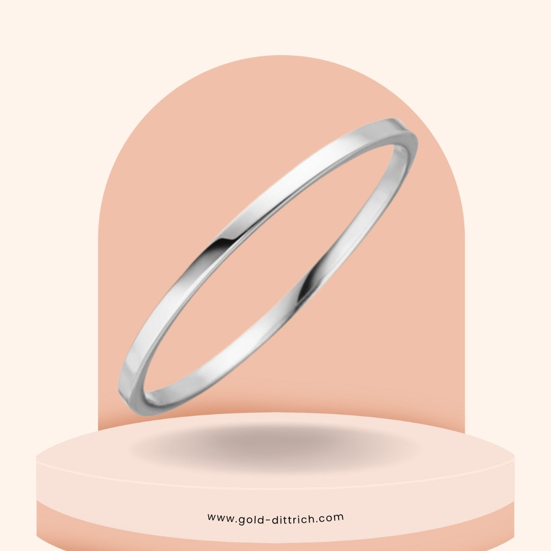 Basic Ring - 333 Weißgold