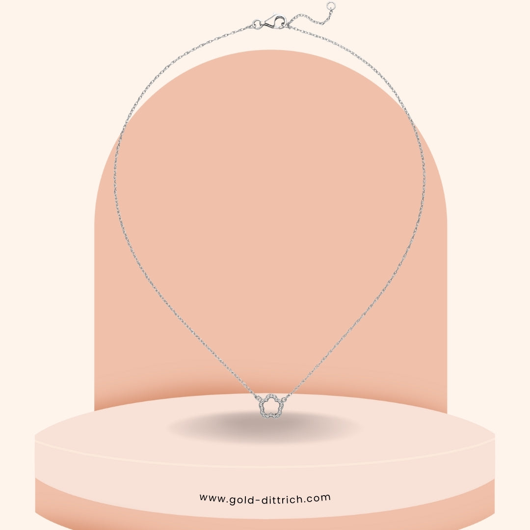 Collier Blume 45 cm - 925 Silber - Gold Dittrich