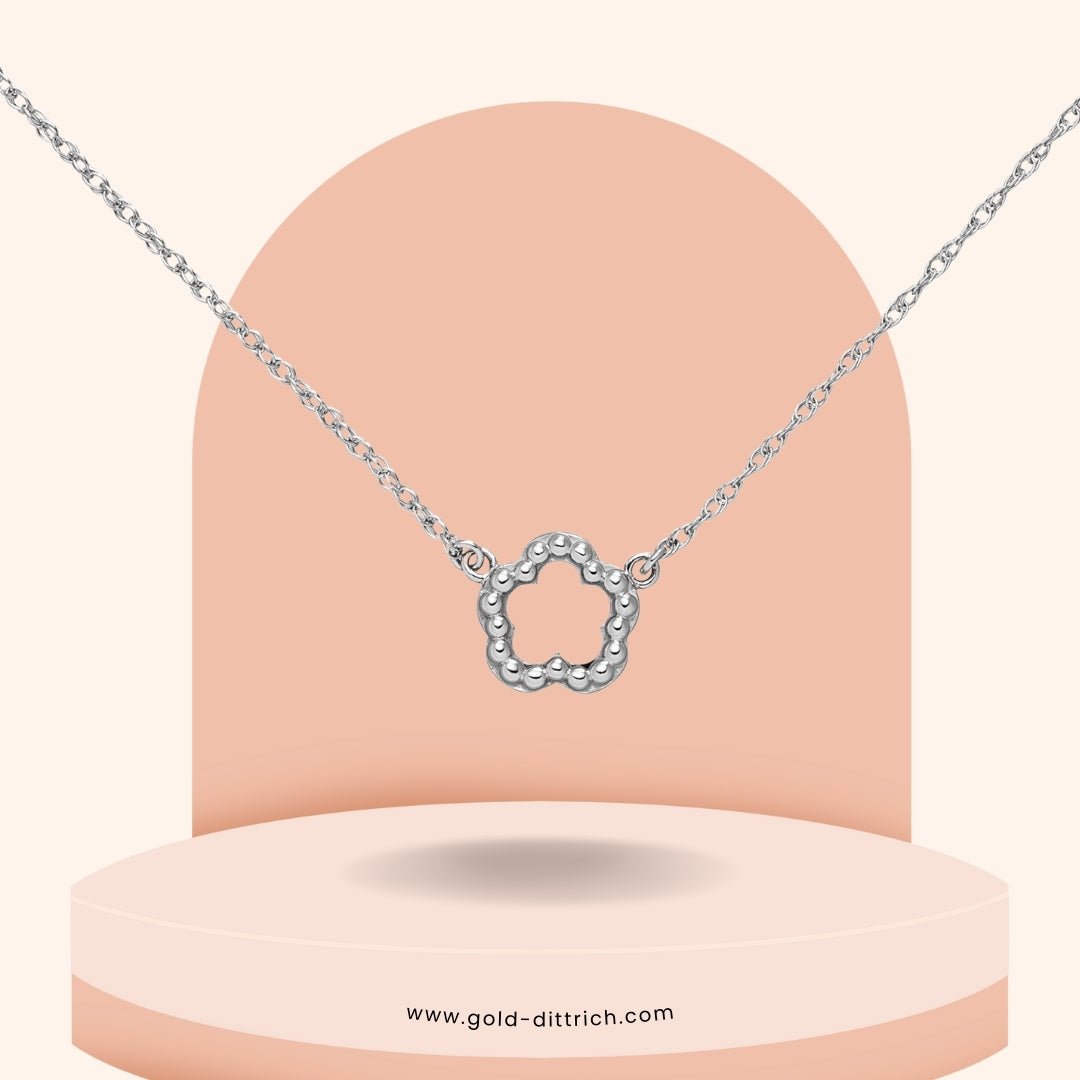 Collier Blume 45 cm - 925 Silber - Gold Dittrich