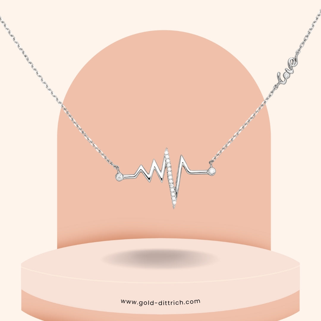 Collier Herzschlag/Love - 925 Silber