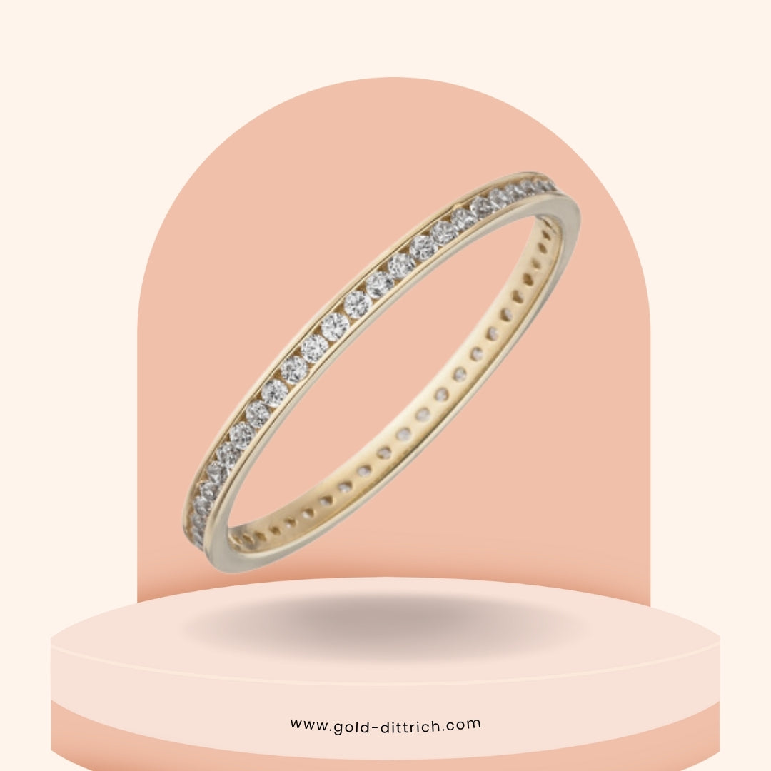 Damenring mit Zirkonia - 333 Gold