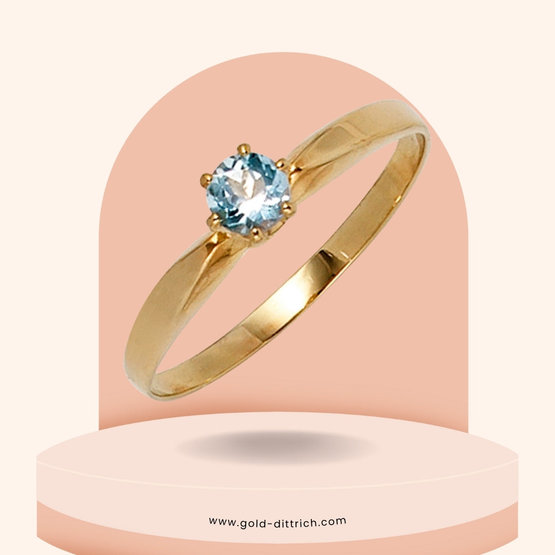Damenring Aquamarin - 585 Gold
