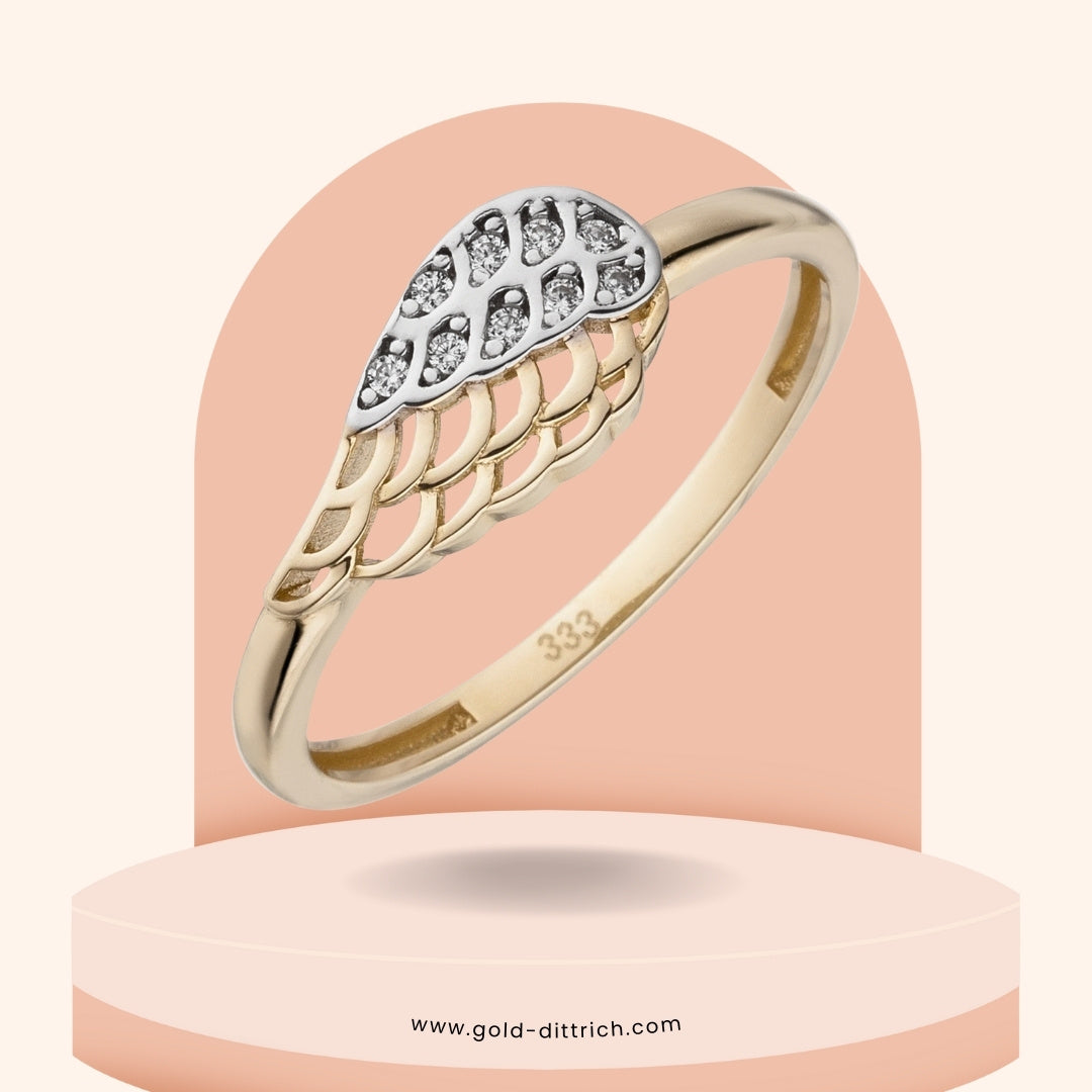 Damenring Flügel bicolor - 333 Gold - Gold Dittrich