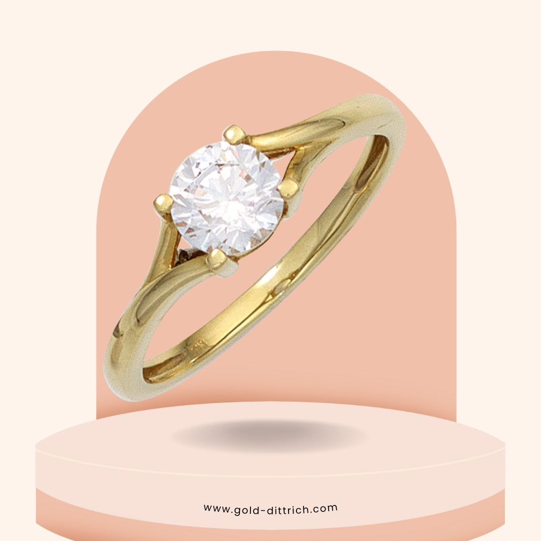 Damenring Zirkonia-Solitär - 333 Gold - Gold Dittrich