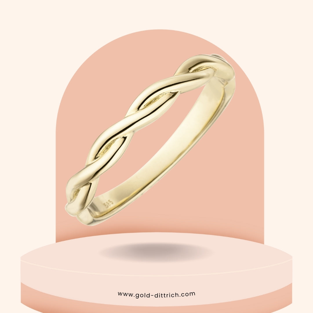 Damenring geflochten - 585 Gold - Gold Dittrich