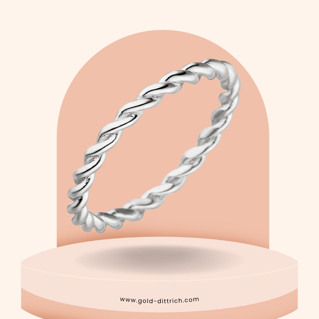 Damenring geflochten - 925 Silber