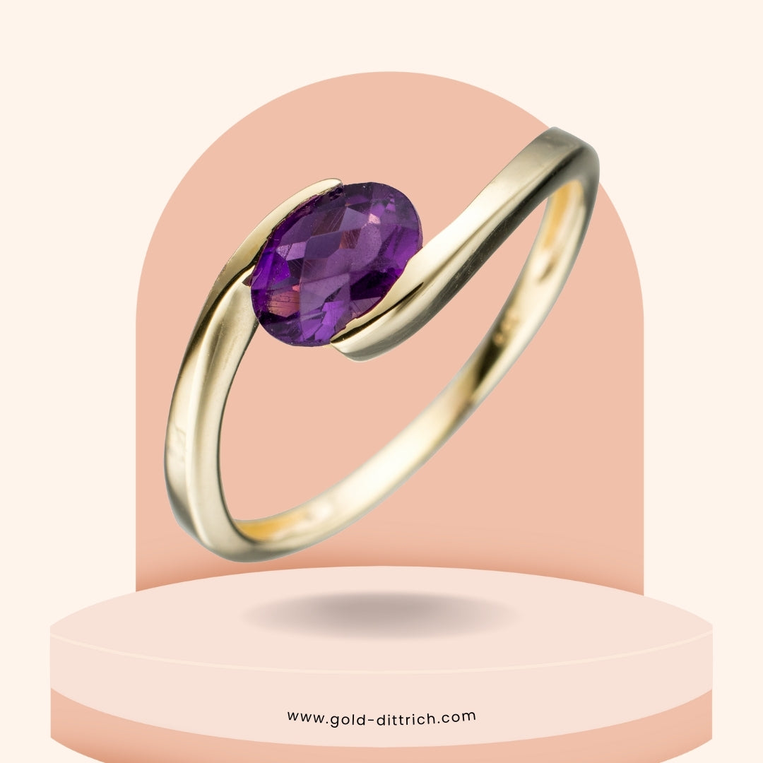 Damenring mit Amethyst - 333 Gold - Gold Dittrich