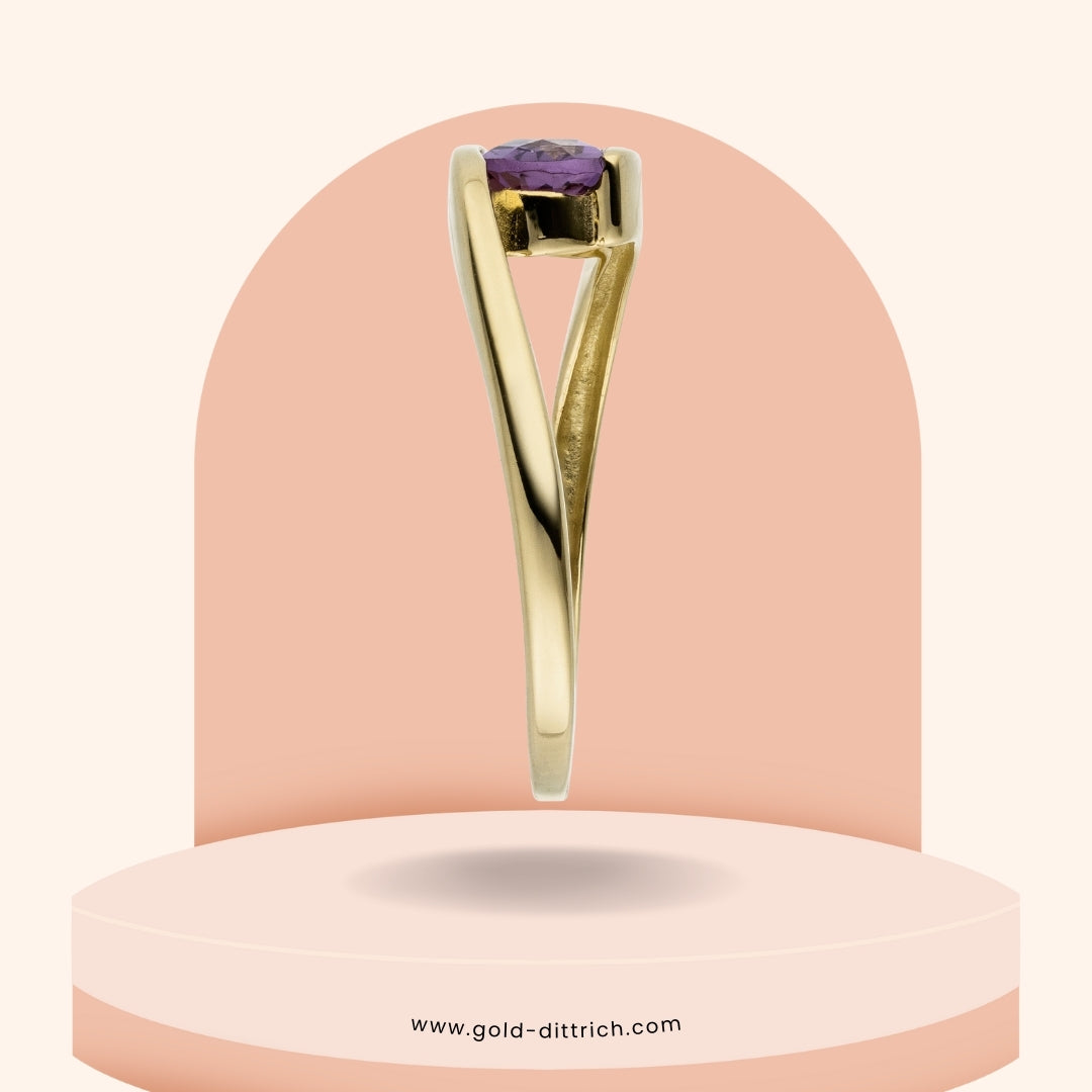 Damenring mit Amethyst - 333 Gold - Gold Dittrich