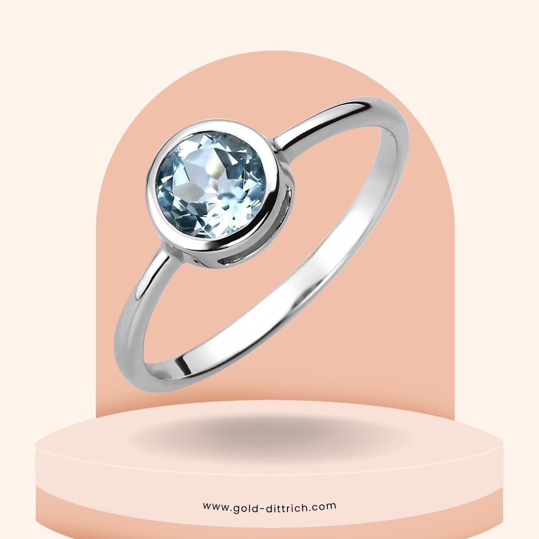 Damenring mit Blautopas - 925 Silber