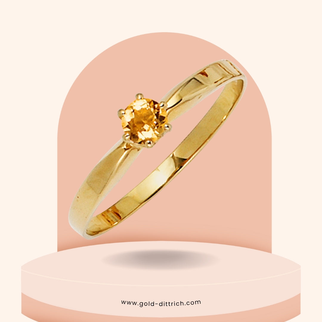 Damenring mit Citrin - 585 Gold
