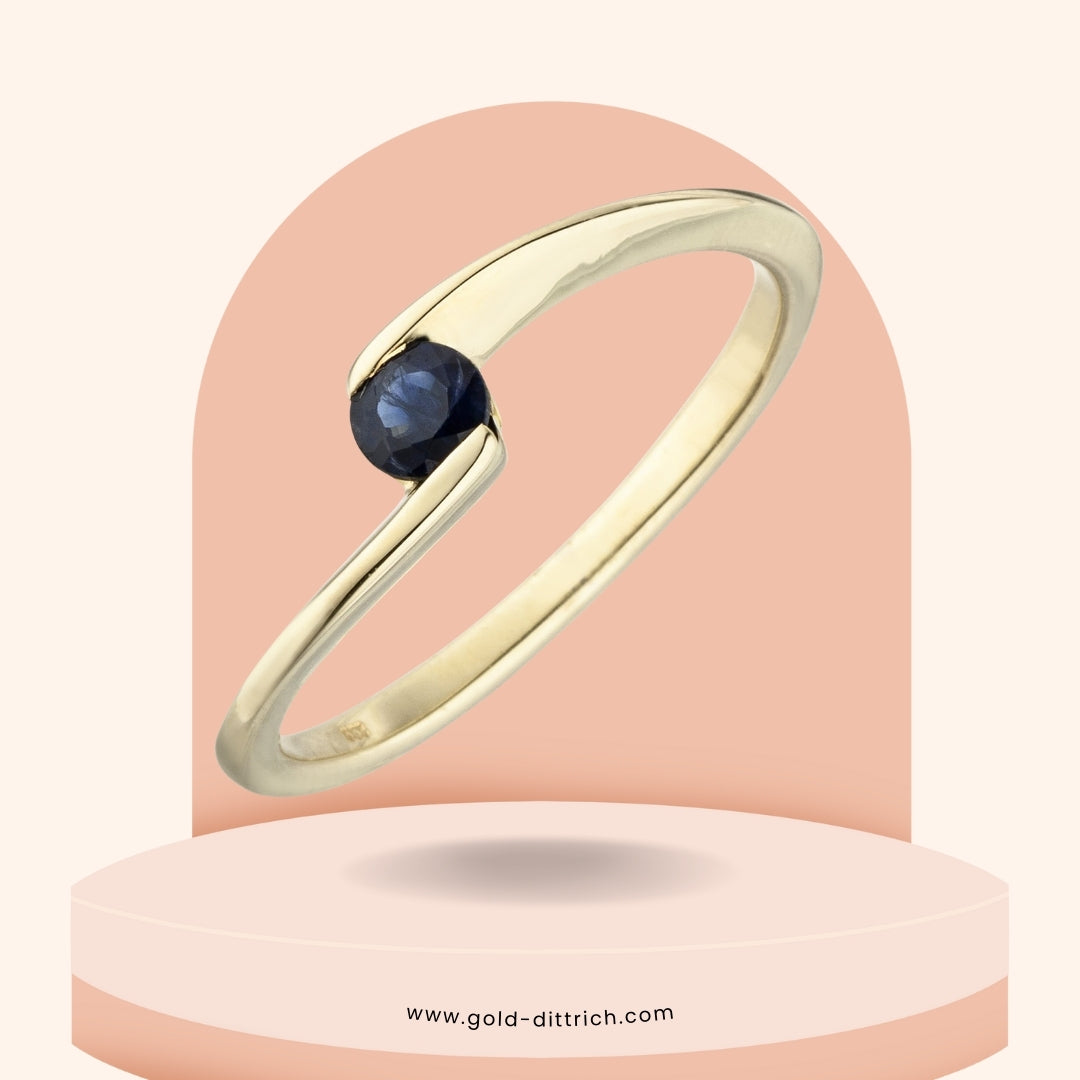 Damenring mit Saphir - 333 Gold