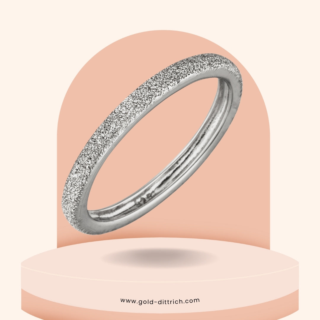 Damenring schmal mit Struktur - 925 Silber