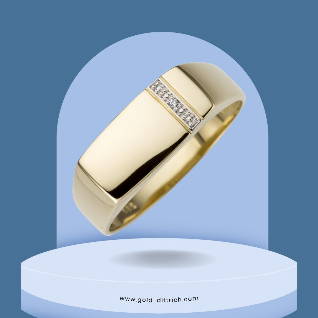 Herrenring mit Brilliant - 585 Gold