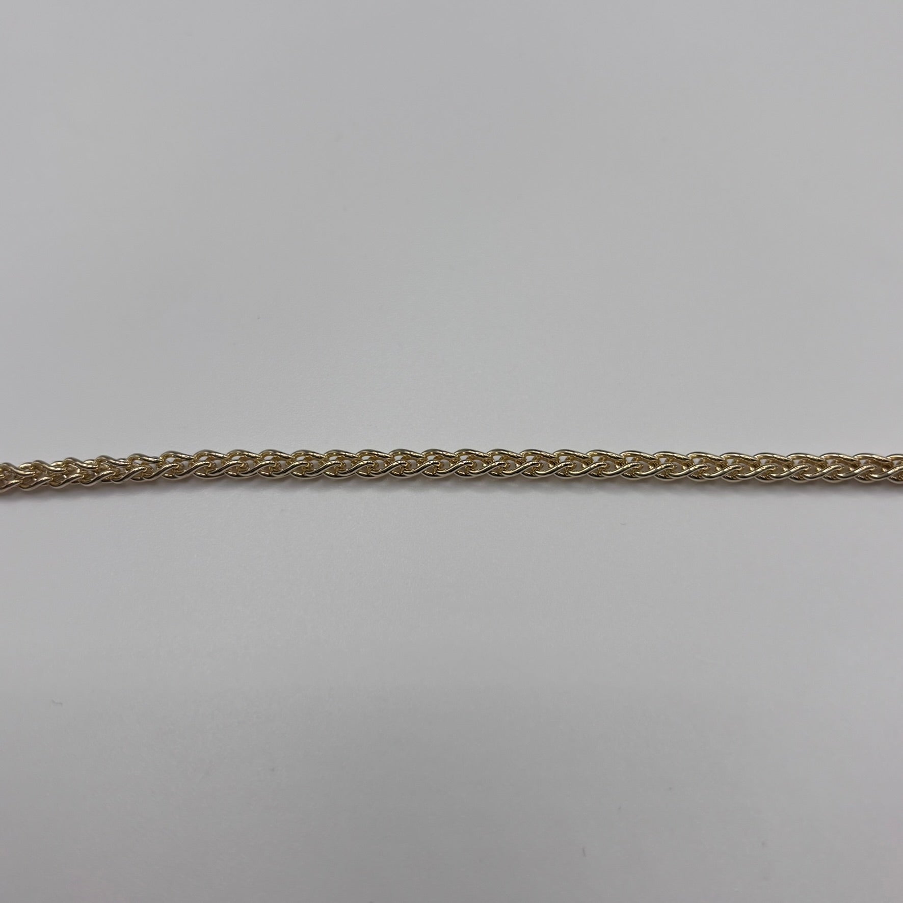 Zopfkette 925 Silber vergoldet 42cm 3mm